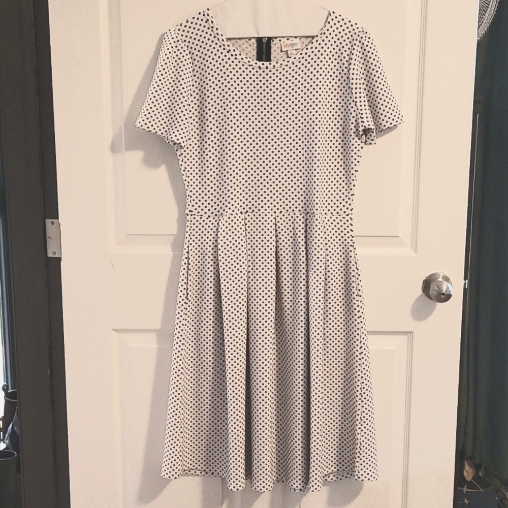 LulaRoe Amelia Polka-dot Dress